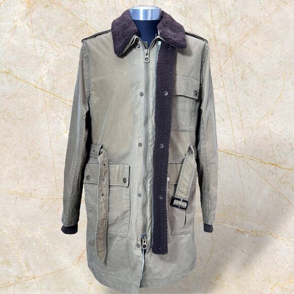 Timberland X British Millerain Premium Waxed Car Military Coat 8514J262 size L/G - Picture 3 of 13